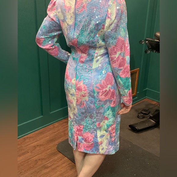 Vintage 1980s Anne Crimmins for Zuni Collections 100% Silk Dress - Picture 6 of 7